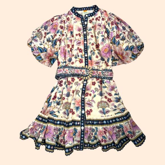 Farm Rio Superbloom Tapestry Puff Mini Dress - Picture 2 of 7
